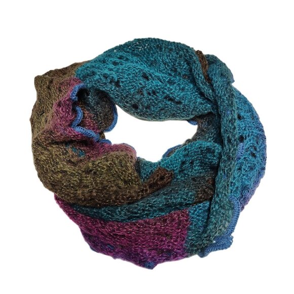 Raffaello Bettini Made In Italy Knit Green Scarf & Multicolor Infinity Scarf - Picture 7 of 9